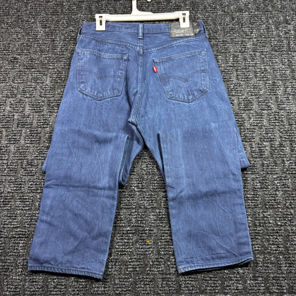 Levis 501 Original Fit Dark Wash Straight Leg Jeans Mens W33 L34 00501-1667 - Picture 4 of 7